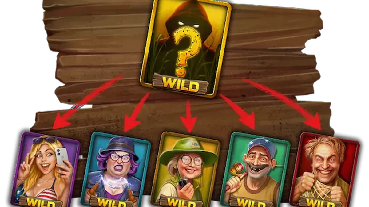 Cena subaquática do jogo de slot Catfish Hunters com elementos de pesca